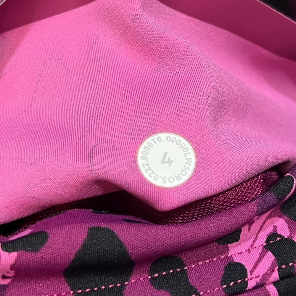 Lululemon Align Pant Leggings With Pockets Women 4 Pink Leopard Print 25 Inseam - Picture 5 of 6